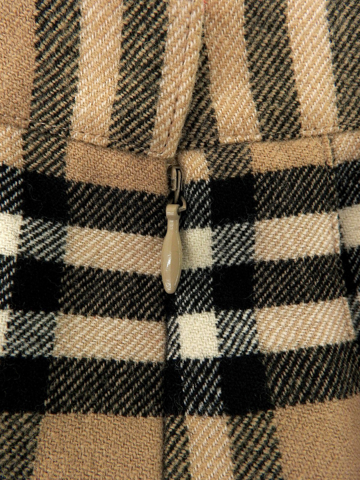 ウールチェックパターンスカート イエロー/ブラック