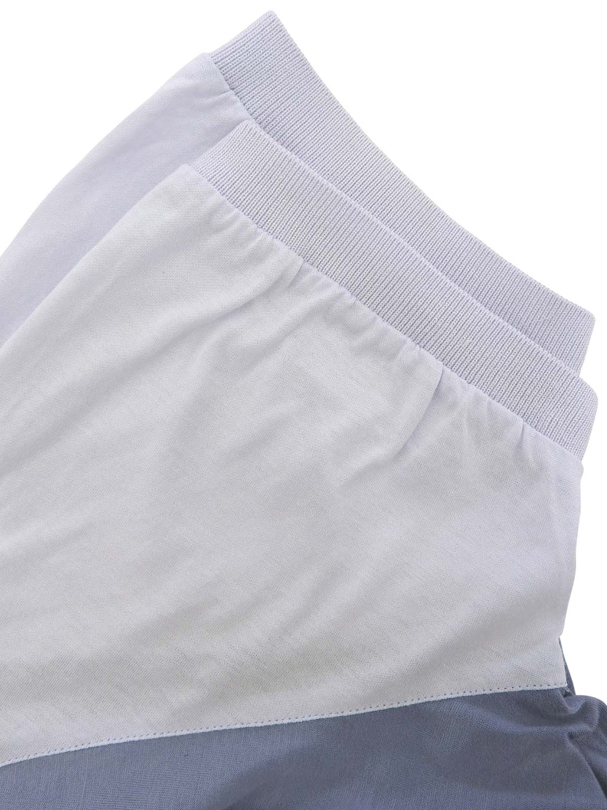 ロゴ刺繍ジップアップポロシャツ ブルー