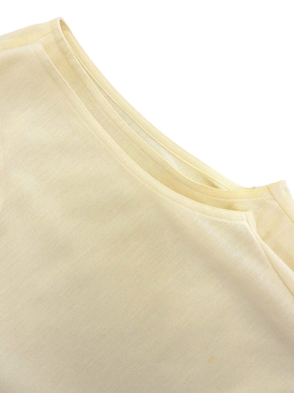 ロゴ刺繍ノースリーブトップス オフホワイト