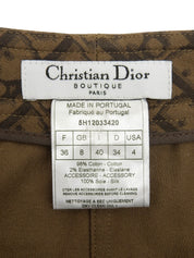 トロッターパターンコサージュスカート ブラウン