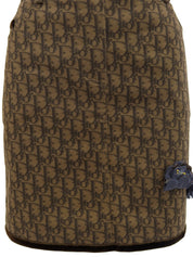 トロッターパターンコサージュスカート ブラウン