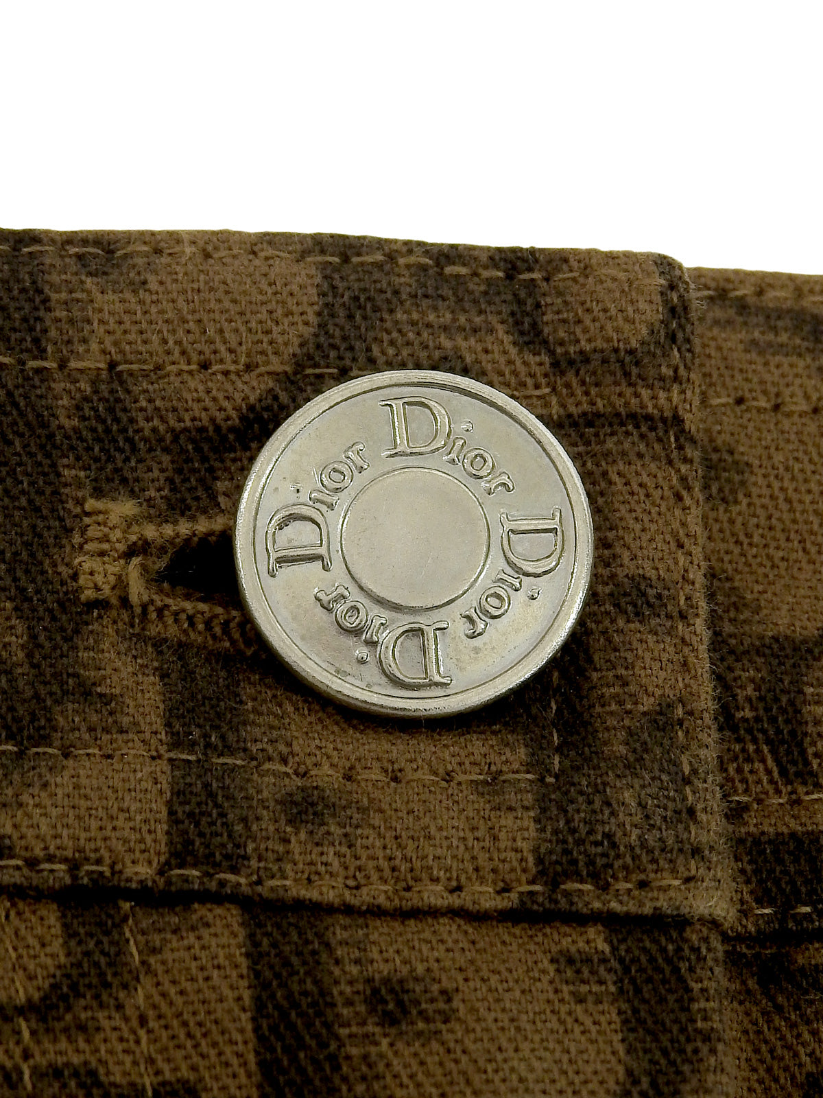 トロッターパターンコサージュスカート ブラウン