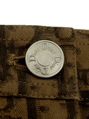 トロッターパターンコサージュスカート ブラウン