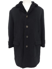 ウールファーカラーコート ブラック