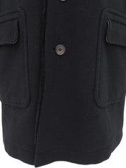 ウールファーカラーコート ブラック