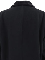 ウールファーカラーコート ブラック