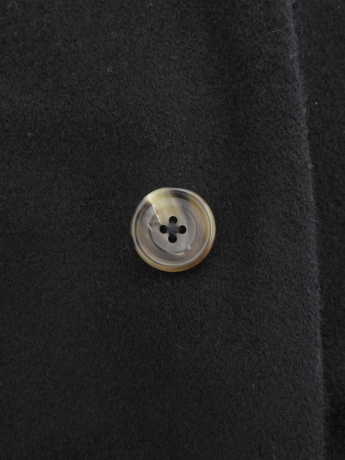 ウールファーカラーコート ブラック