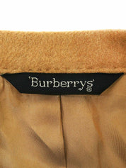 Camel Hair Logo Button Tailored Jacket in Beige