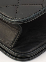 1995年頃製 CCマークプレートフルフラップチェーンショルダーバッグ ブラック