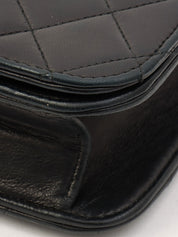 1995年頃製 CCマークプレートフルフラップチェーンショルダーバッグ ブラック