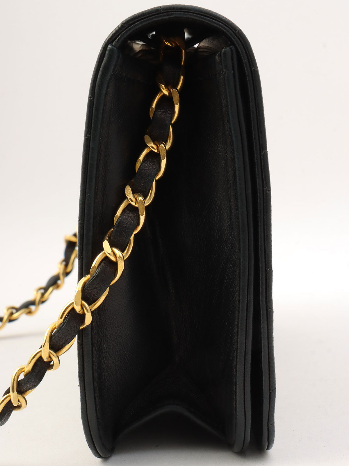 1995年頃製 CCマークプレートフルフラップチェーンショルダーバッグ ブラック
