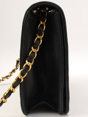 1995年頃製 CCマークプレートフルフラップチェーンショルダーバッグ ブラック