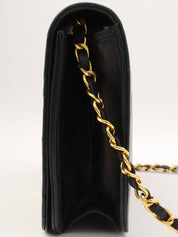 1995年頃製 CCマークプレートフルフラップチェーンショルダーバッグ ブラック