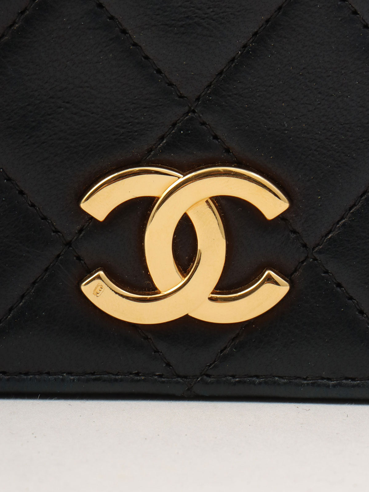 1995年頃製 CCマークプレートフルフラップチェーンショルダーバッグ ブラック