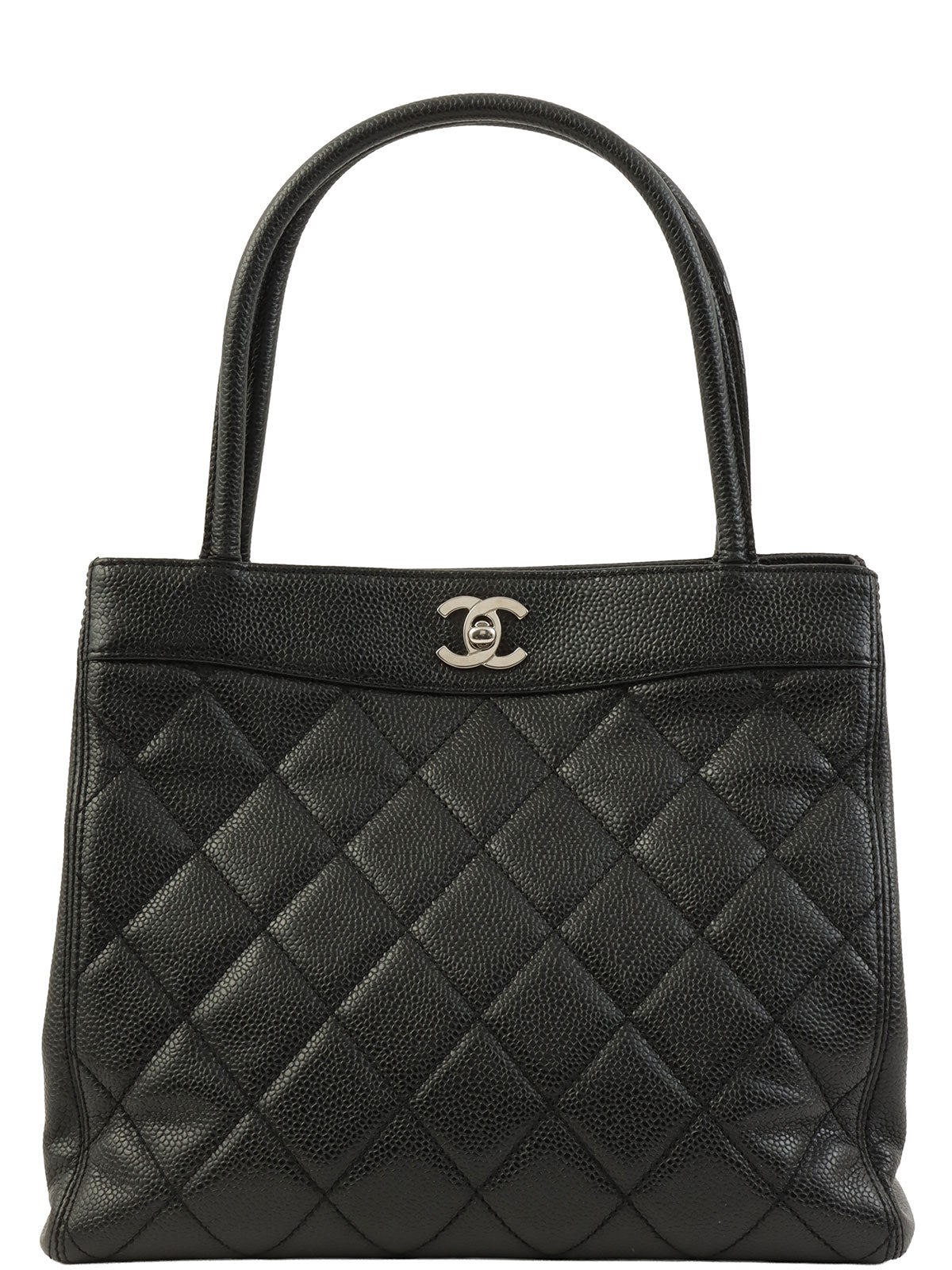 1998年頃製 マトラッセステッチCCターンロックハンドバッグ ブラック