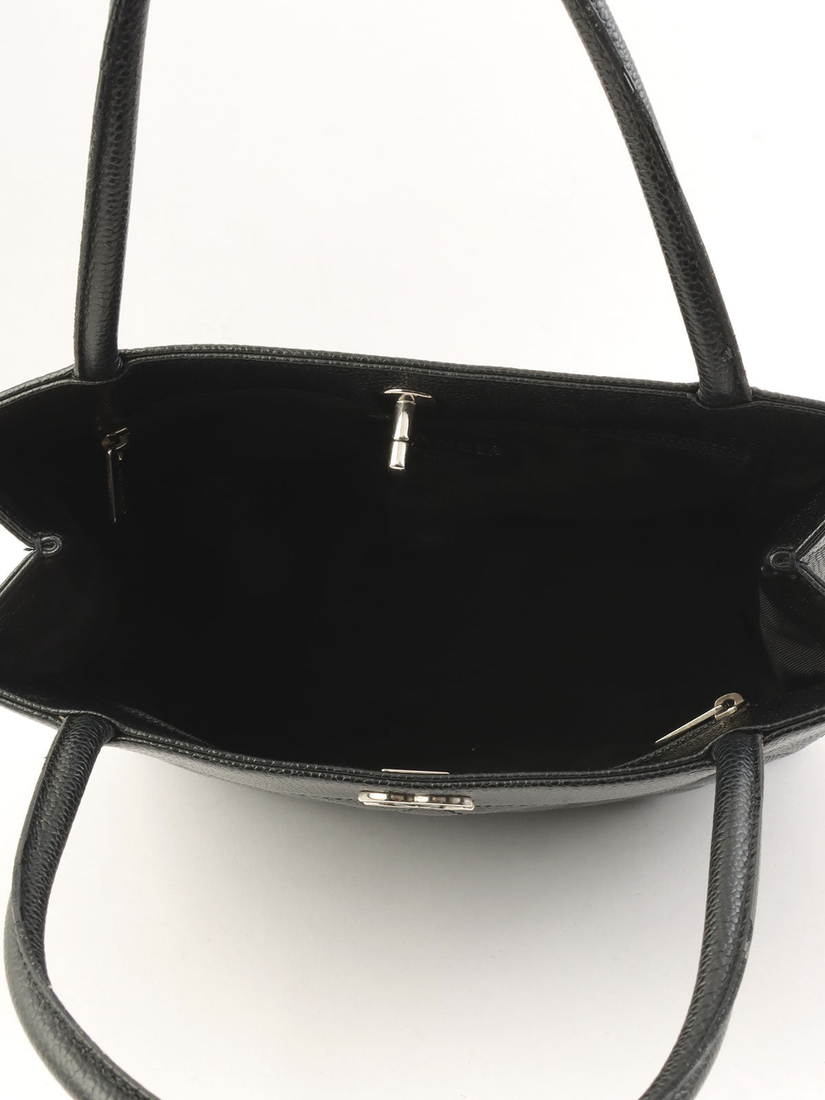 1998年頃製 マトラッセステッチCCターンロックハンドバッグ ブラック