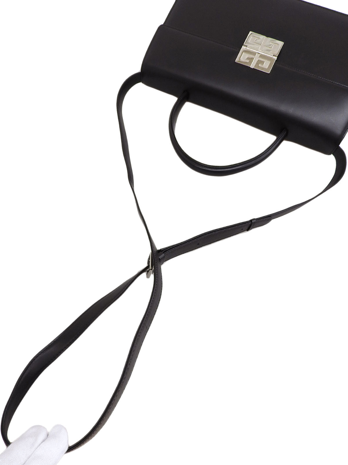 ロゴプレート2wayバッグ ブラック