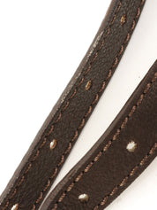 アナグラムタッセルチャームショルダーバッグ ブラウン/ゴールド/メタリックピンク