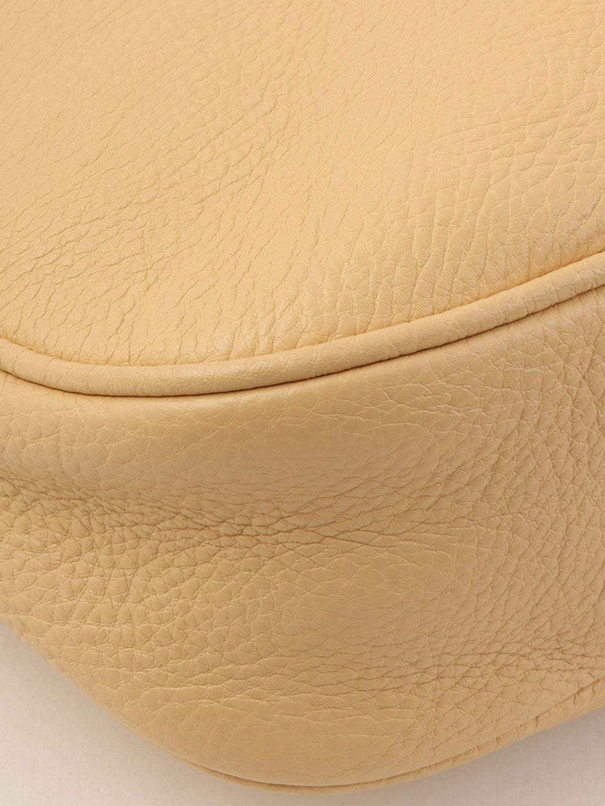 Gancini logo plate one-shoulder bag in beige