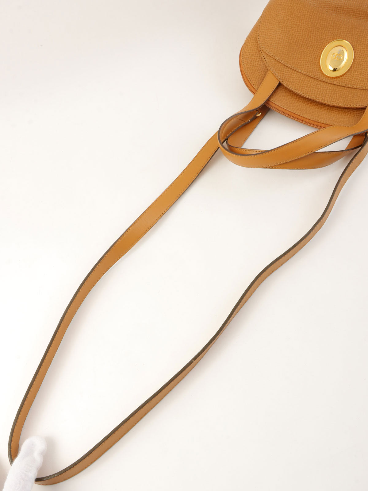 Oval Logo Plate 2-Way Bag, Camel