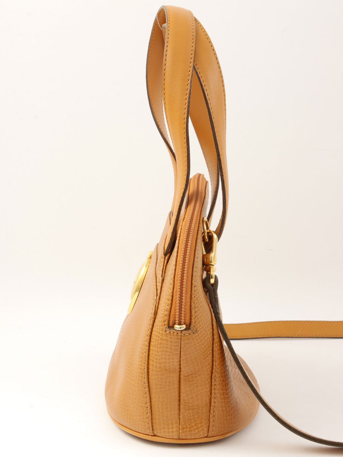 Oval Logo Plate 2-Way Bag, Camel