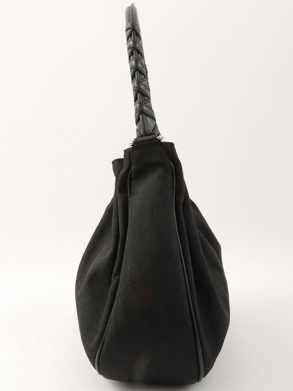 トロッターパターンハンドバッグ ブラック