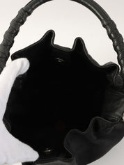 トロッターパターンハンドバッグ ブラック