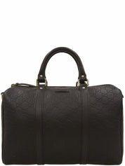 シマボストンバッグ ダークブラウン