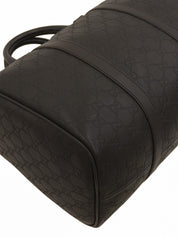 シマボストンバッグ ダークブラウン