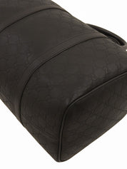 シマボストンバッグ ダークブラウン