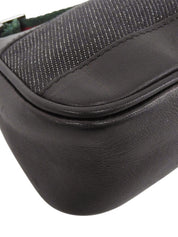 デニムロゴプレートシェリーラインハンドバッグ ブラック