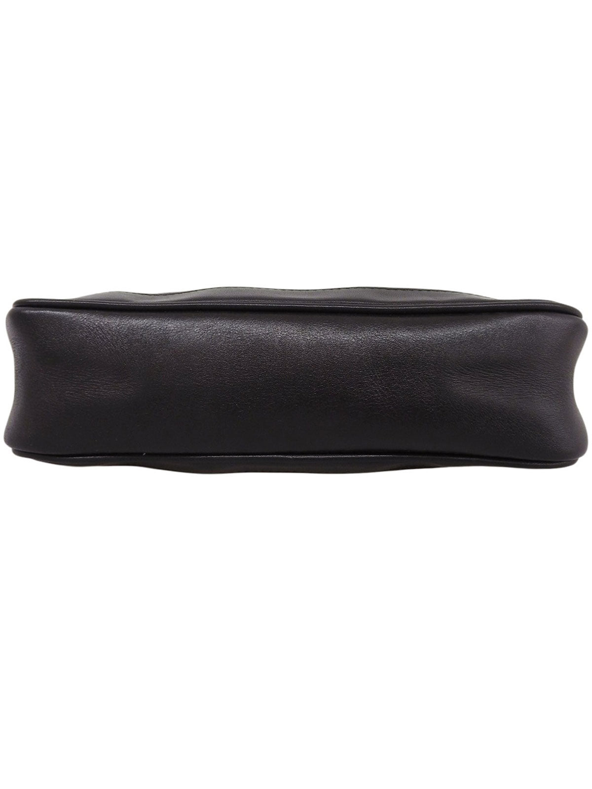 デニムロゴプレートシェリーラインハンドバッグ ブラック