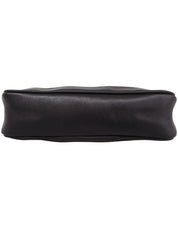 デニムロゴプレートシェリーラインハンドバッグ ブラック