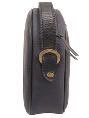 トロッターパターンロゴプレートショルダーバッグ ネイビー