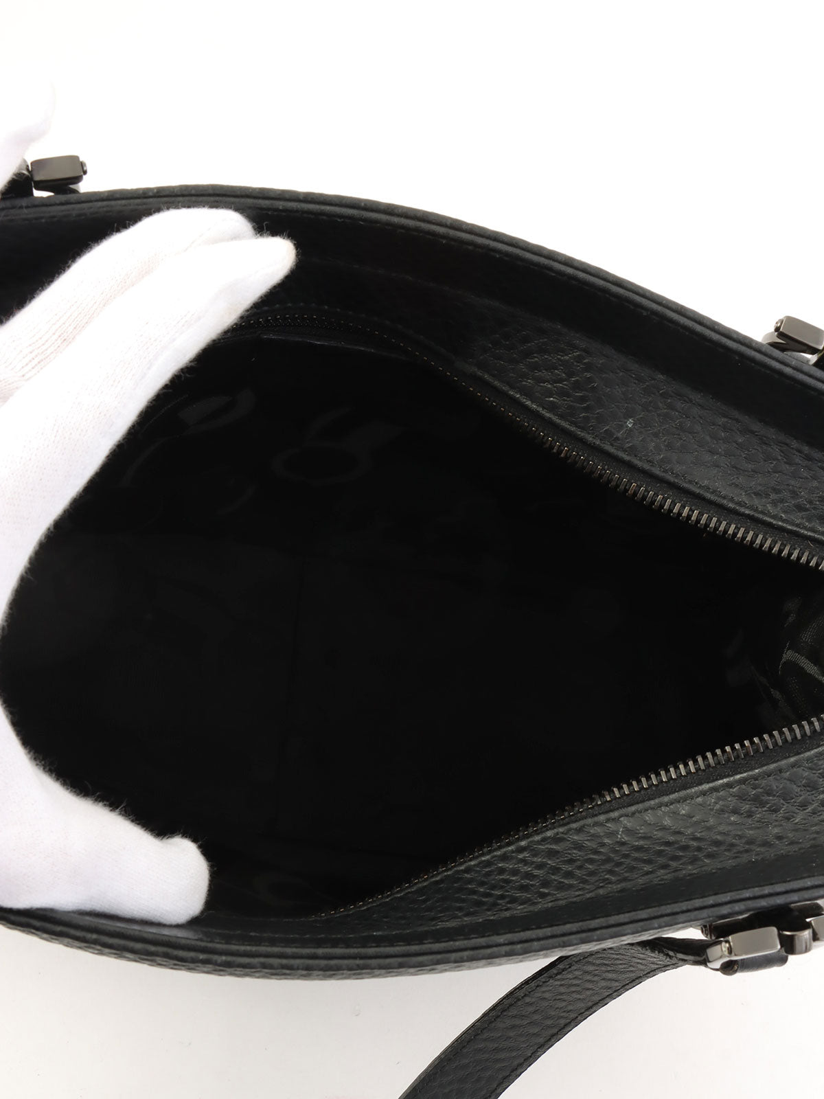 Gancini 餐盘手提袋黑色