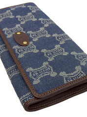 Macadam Pattern Long Wallet Blue/Brown