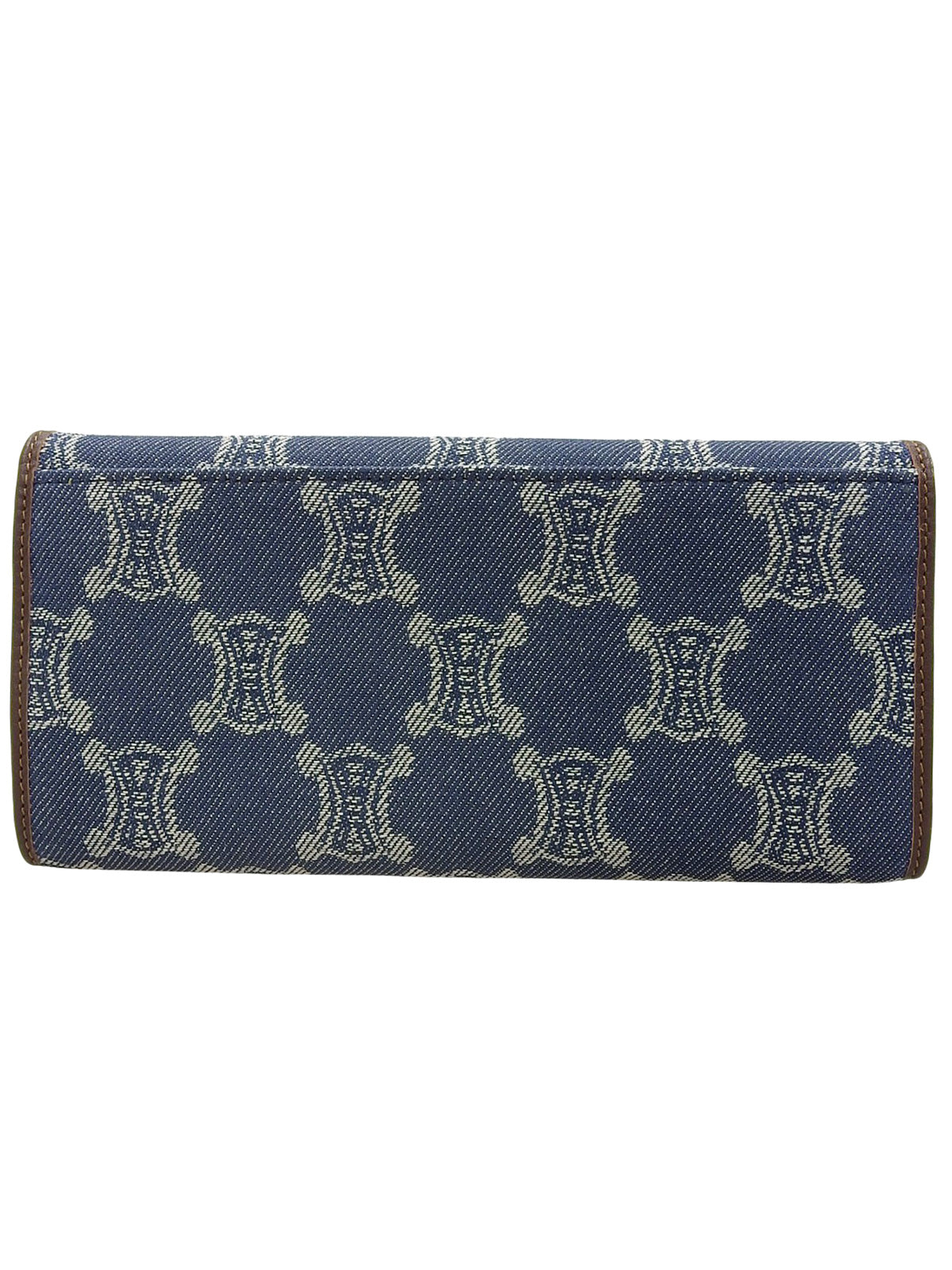 Macadam Pattern Long Wallet Blue/Brown