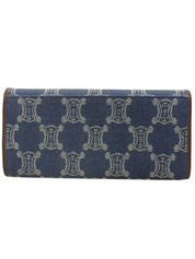 Macadam Pattern Long Wallet Blue/Brown