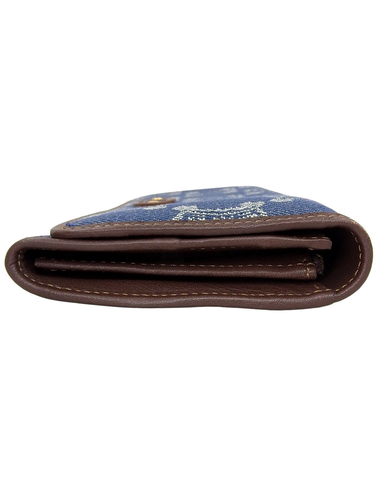 Macadam Pattern Long Wallet Blue/Brown