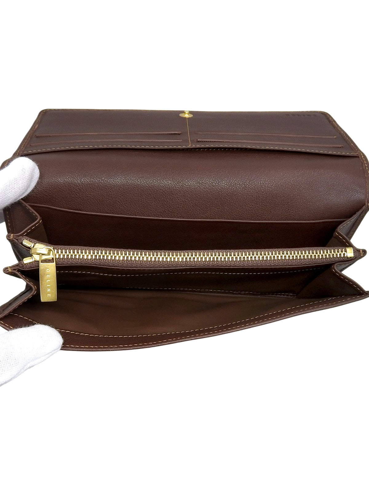 Macadam Pattern Long Wallet Blue/Brown