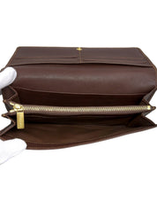 Macadam Pattern Long Wallet Blue/Brown