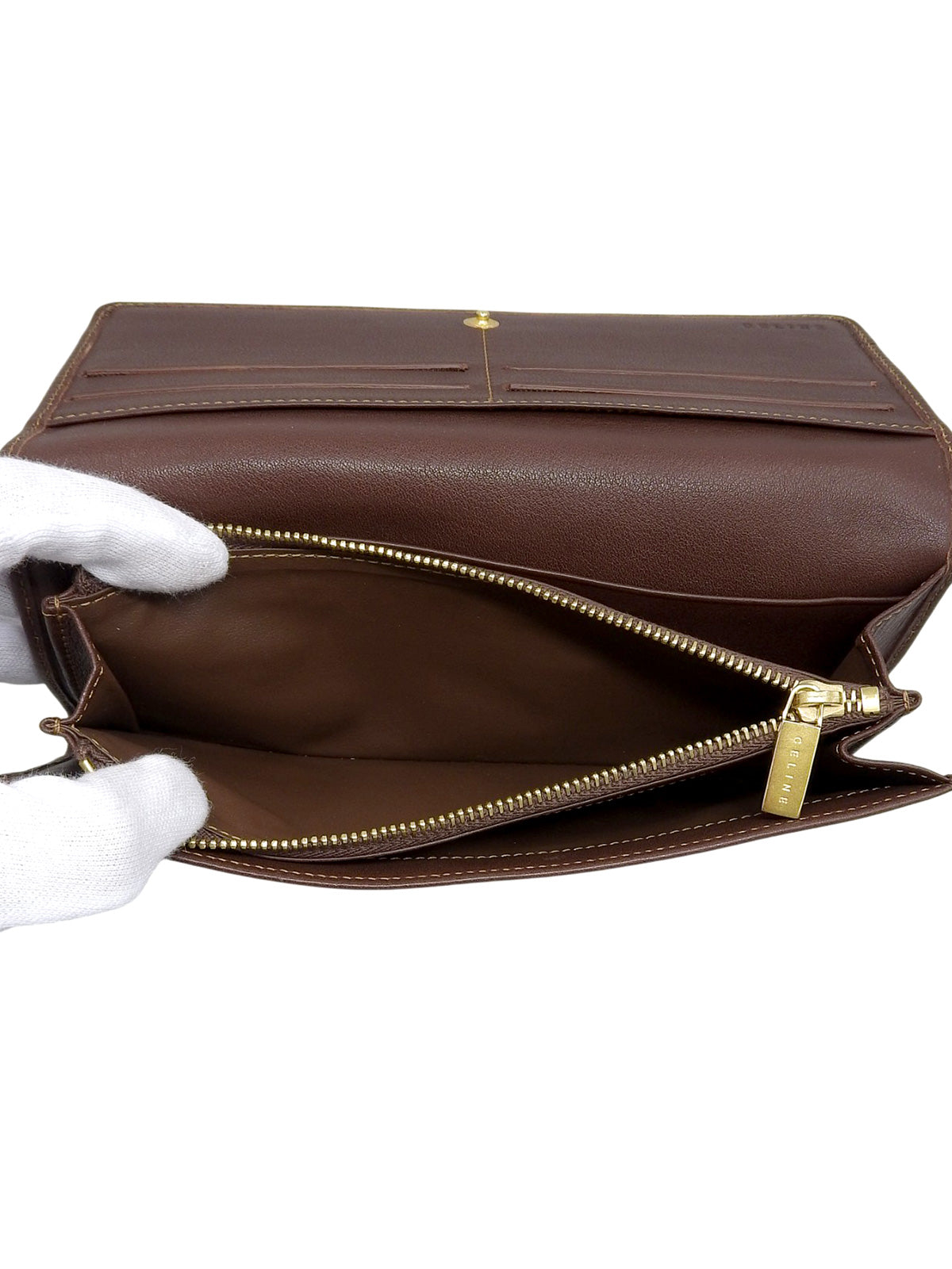 Macadam Pattern Long Wallet Blue/Brown