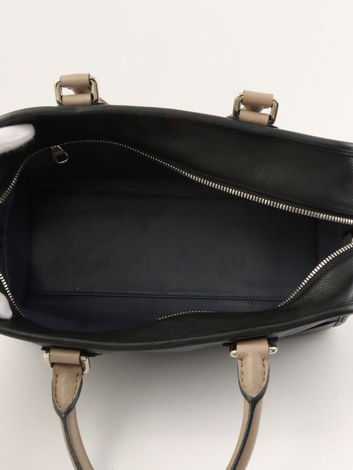 アナグラムアマソナハンドバッグ ネイビー/ブラック/グレージュ