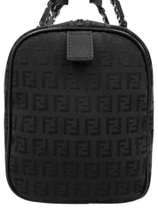 FF Zucchino Pattern Mini Boston Bag in Black