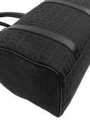 FF Zucchino Pattern Mini Boston Bag in Black