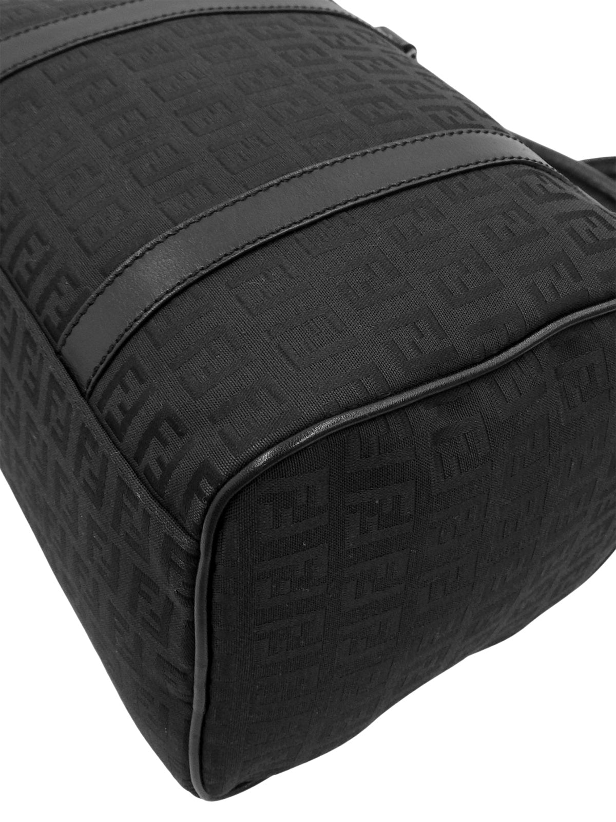 FF Zucchino Pattern Mini Boston Bag in Black