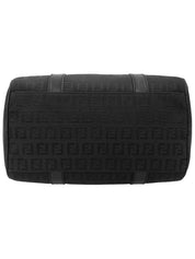 FF Zucchino Pattern Mini Boston Bag in Black