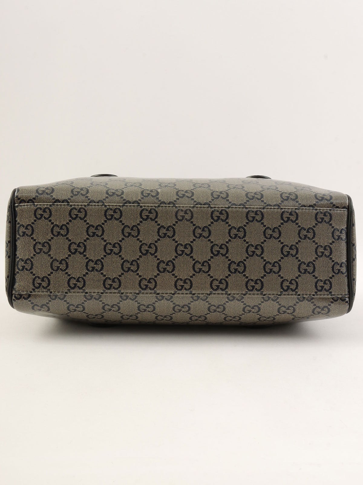 GG Crystal Mini Boston Bag in Metallic Gray/Black