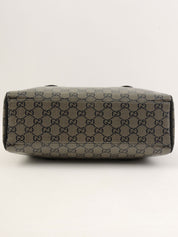 GG Crystal Mini Boston Bag in Metallic Gray/Black