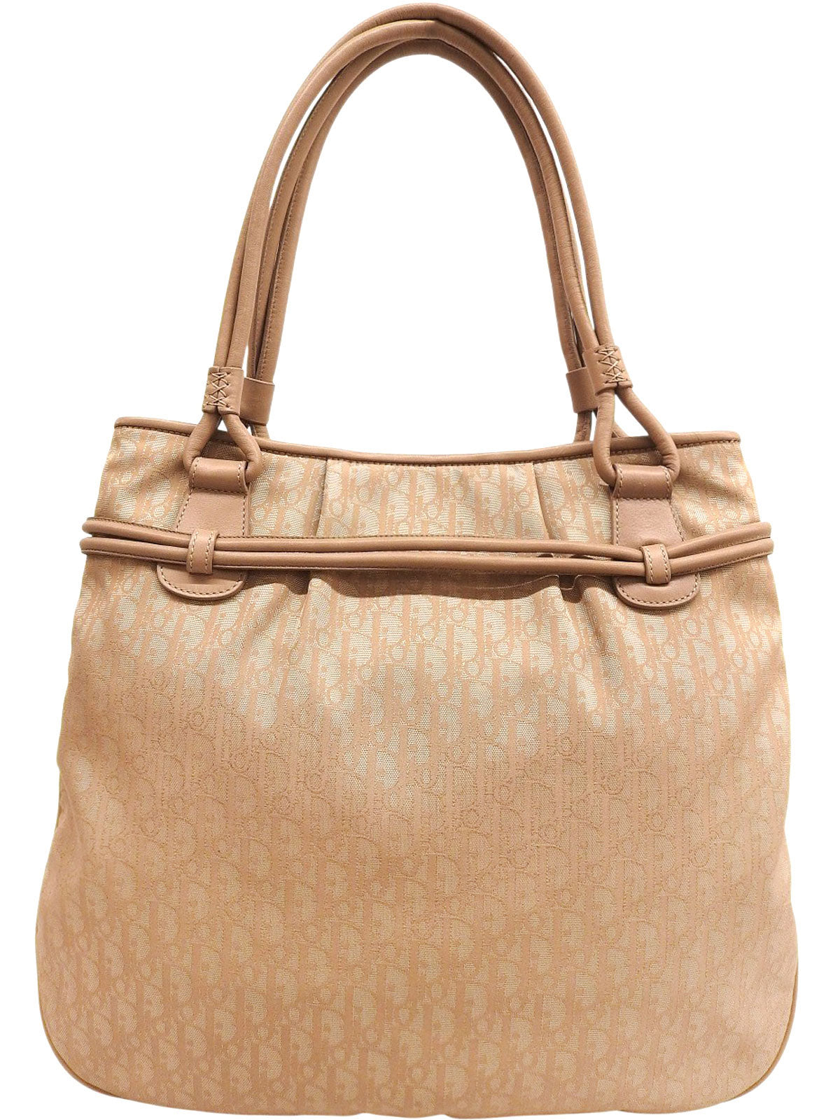 トロッターパターンリボントートバッグ ベージュ